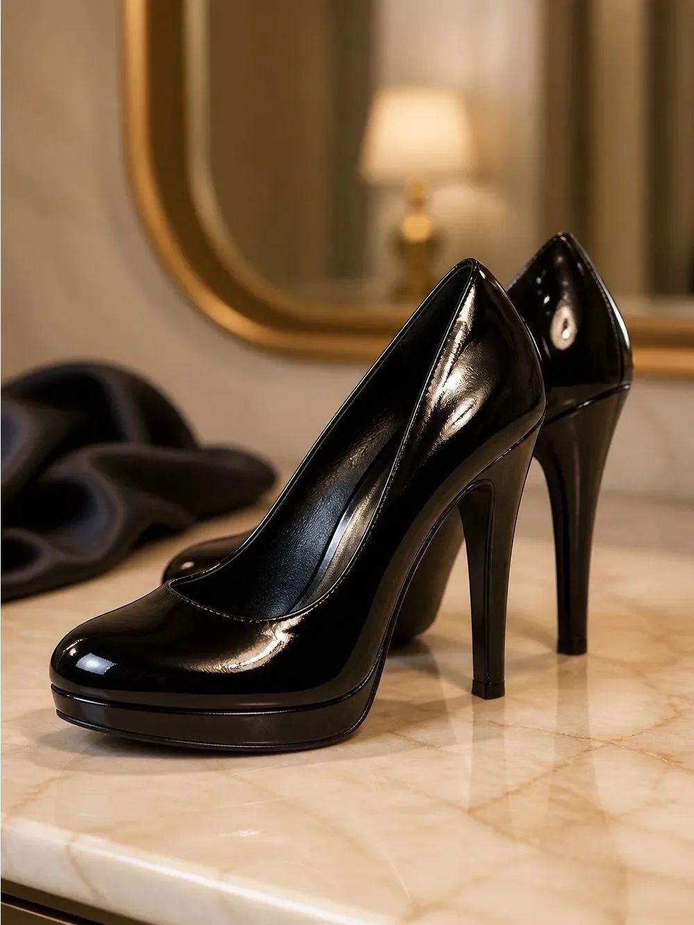 JEFFREY TYLER BLACK PSTENT 4.5” HEEL SIZE 7M